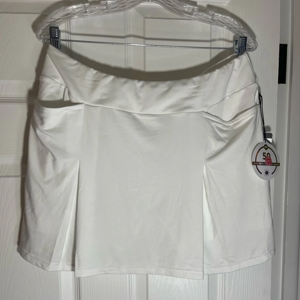 NWT: TAIL WHITE LABLE White Mini Skort Size Large UPF 50 - Picture 1 of 8